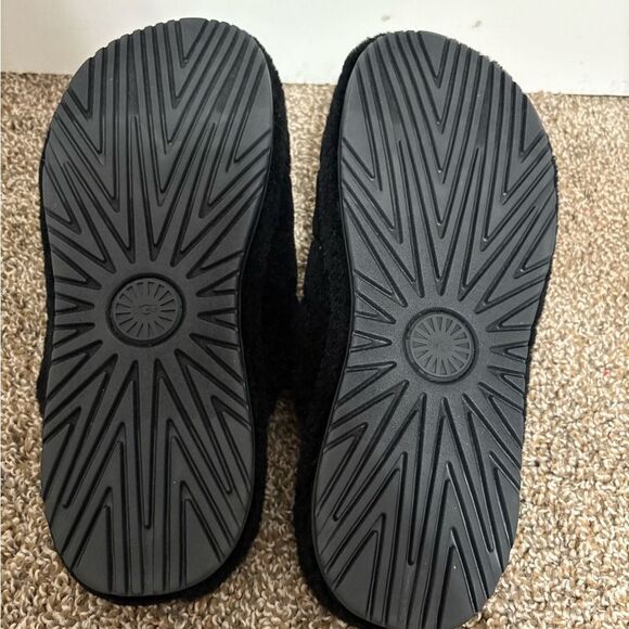 UGG Black Plush Slide Slippers main image 8